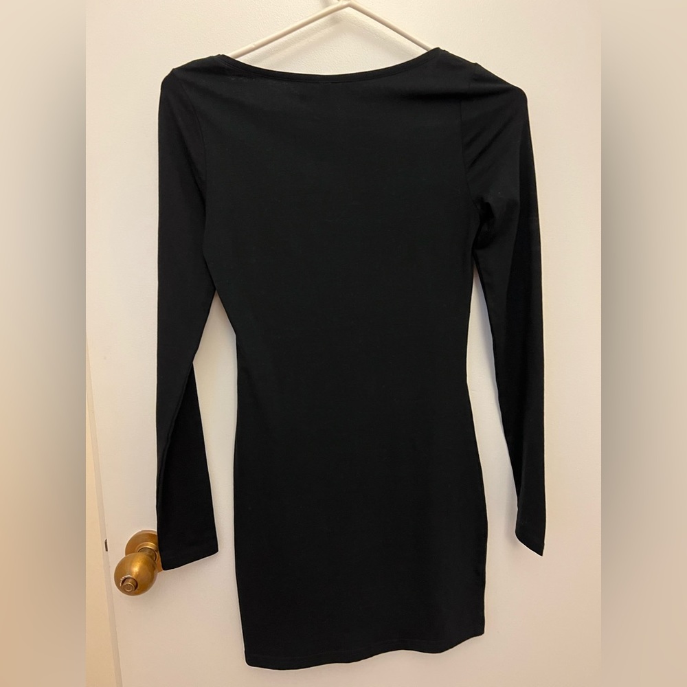 New H&M Women’s Black Slim Long Sleeve Dress Size: 4 - Picture 3 of 3